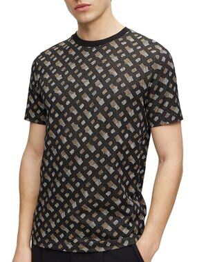 BOSS by Hugo Boss Men's Monogram Jacquard Regular-Fit T-shirt